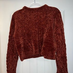 Chunky burn orange sweater perfect for fall